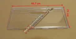 Přední díl ( čelo ) kryt - plexi šuplíku ( šuplík ) kombinovaných lednic ROMO řady CR ... ( rozměr 21 x 46,7 cm ) 