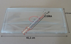 Přední kryt - plexy - čelo šuplíku mrazáku - šuplík  LIEBHERR 2 ( 41,1 x 17,9 cm )