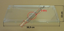 Přední kryt - plexy - čelo šuplíku mrazáku - šuplík  LIEBHERR 4 ( 38,9 x 15 cm )