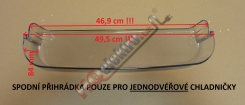 Spodní přihrádka - police dveří lednice  SNAIGE C 290 , RF 390 ....  ( šíře přihrádky je 49,5 cm !!! )