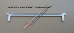 Zadní plastová lišta skleněné police do lednice BEKO 2  ( délka 44,6 cm )