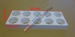 Zásobník ( držák / nosník / plato / miska ) na vajíčka ( 10 kusů ) do lednic  ( 25 x 9,3 cm )